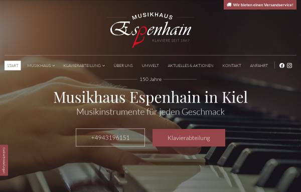 Vorschau von www.musikhausespenhain.de, Musikhaus Espenhain