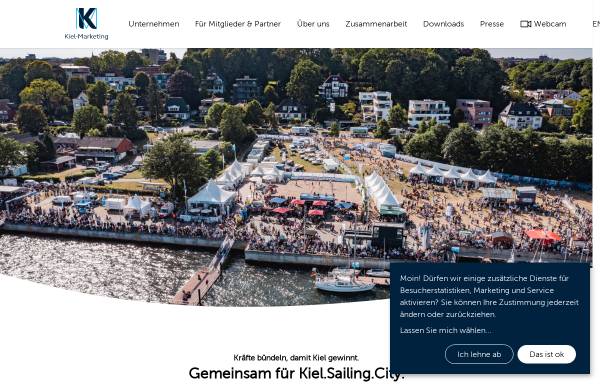Vorschau von www.kiel-marketing.de, Kiel Marketing e.V.