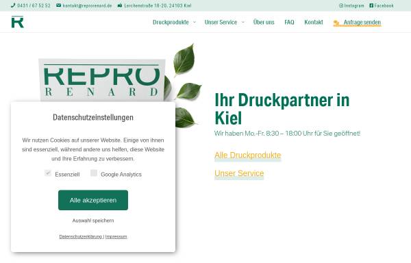 Vorschau von www.copyshop-kiel.de, Repro Renard