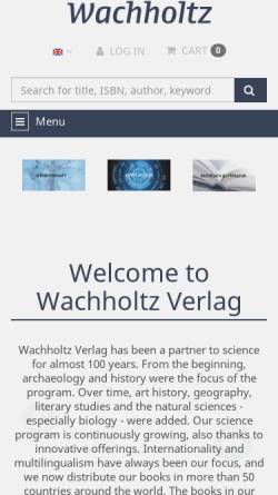 Vorschau der mobilen Webseite www.wachholtz-verlag.de, Wachholtz Verlag GmbH