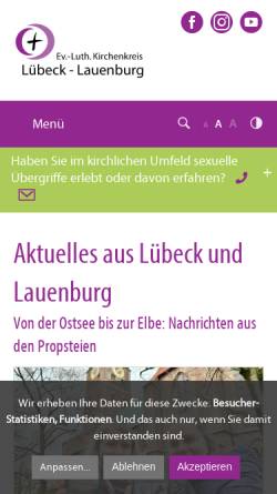 Vorschau der mobilen Webseite www.kk-ll.de, Kirchenkreis Lübeck-Lauenburg