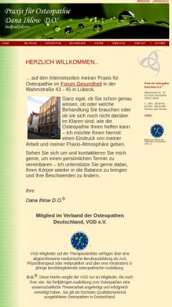 Vorschau der mobilen Webseite www.dana-ihlow-osteopathie.de, Praxis für Osteopathie, Dana Ihlow