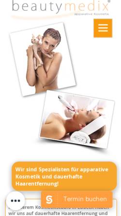 Vorschau der mobilen Webseite www.beautymedix.de, Beautymedix Tattoolos