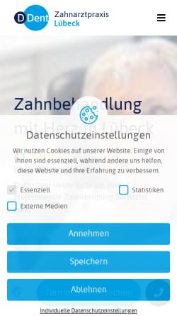 Vorschau der mobilen Webseite www.praxis-zettler.de, Zahnarztpraxis Dres. Zettler