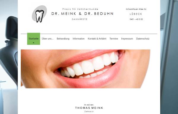 Vorschau von www.meink.de, Praxis für Zahnheilkunde