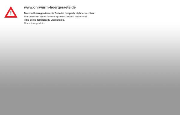 Vorschau von www.ohrwurm-hoergeraete.de, Ohrwurm GmbH & Co. Hörgeräteakustik KG