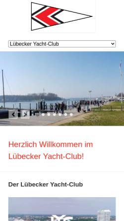 Vorschau der mobilen Webseite www.lyc.de, Lübecker Yacht-Club