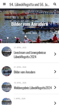 Vorschau der mobilen Webseite www.luebeckregatta.de, Lübecker Regatta-Verein e.V.