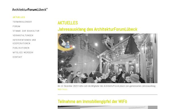 Vorschau von www.architekturforum-luebeck.com, Architektur Forum Lübeck e.V.