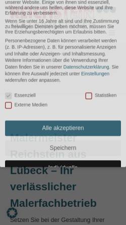Vorschau der mobilen Webseite www.maler-reichstein.de, Malereibetrieb Reichstein