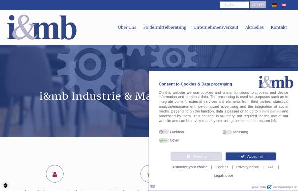 Vorschau von www.i-m-b.de, I&MB Industrie & Management Beratung e.K.