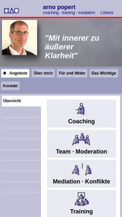 Vorschau der mobilen Webseite www.popert.de, Arno Popert