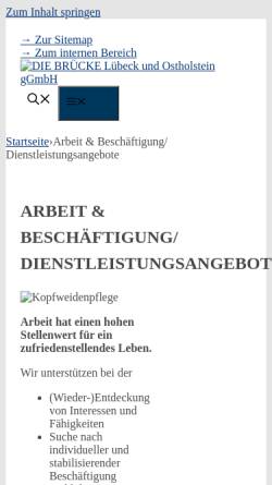 Vorschau der mobilen Webseite www.diebruecke-luebeck.de, Die Brücke - Adinet