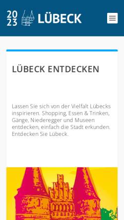 Vorschau der mobilen Webseite www.luebeck-info.de, Einkaufen in Lübeck