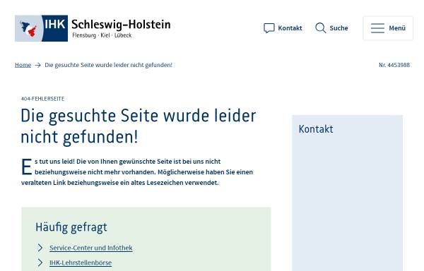 Vorschau von www.ihk-schleswig-holstein.de, Industrie- und Handelskammer Schleswig-Holstein