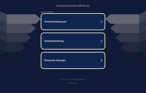 Vorschau von www.frankschneideraffeld.de, Dr. Frank Schneider-Affeld