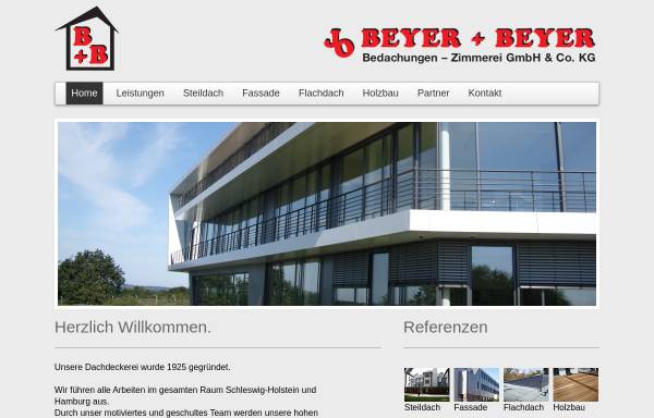 Vorschau von dachdeckerei-beyer.de, Dachdeckerei Beyer + Beyer
