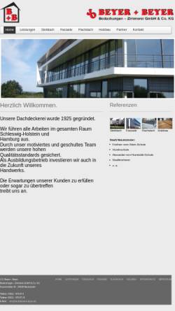 Vorschau der mobilen Webseite dachdeckerei-beyer.de, Dachdeckerei Beyer + Beyer