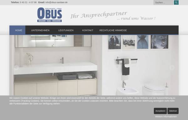 Vorschau von www.obus-sanitaer.de, Obus Otto Blunck + Sohn