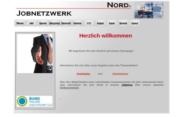 Vorschau von www.jobnetzwerknord.de, Jobnetzwerk Nord GbR