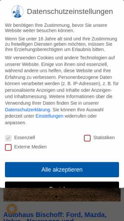Vorschau der mobilen Webseite bischoff-nms.de, Autohaus Bischoff GmbH