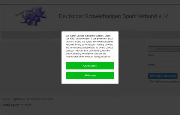 Vorschau von www.d-s-s-v.de, Deutscher Schwerhörigen Sport Verband im DSB e.V.
