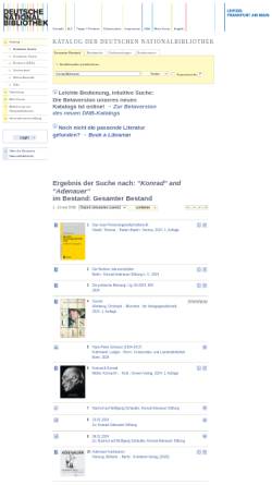 Vorschau der mobilen Webseite portal.dnb.de, Online-Katalog der Deutschen National Bibliothek
