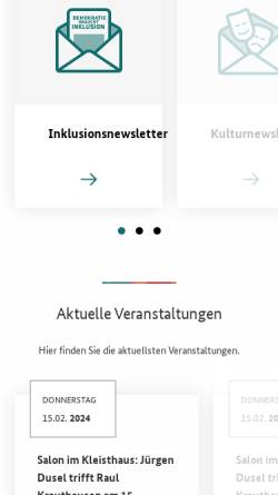 Vorschau der mobilen Webseite www.behindertenbeauftragte.de, Beauftragte der Bundesregierung für die Belange behinderter Menschen
