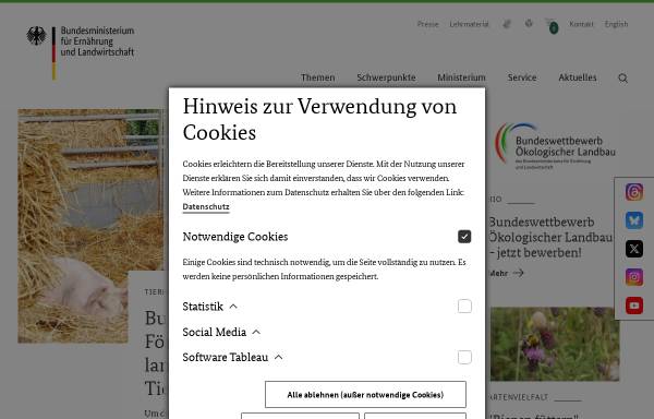 Vorschau von www.bmel.de, Bundesministerium für Ernährung und Landwirtschaft (BMEL)