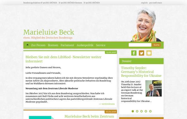 Vorschau von marieluisebeck.de, Beck, Marieluise (MdB)
