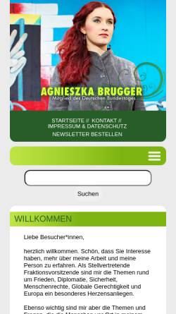 Vorschau der mobilen Webseite www.agnieszka-brugger.de, Brugger, Agnieszka (MdB)