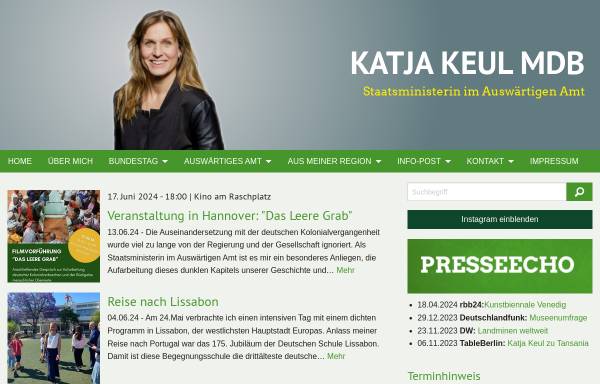 Vorschau von www.katja-keul.de, Keul, Katja (MdB)