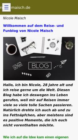 Vorschau der mobilen Webseite www.nicolemaisch.de, Maisch, Nicole (MdB)
