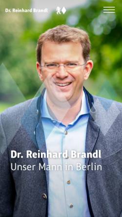 Vorschau der mobilen Webseite www.reinhard-brandl.de, Brandl, Dr. Reinhard (MdB)