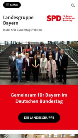 Vorschau der mobilen Webseite spd-landesgruppe-bayern.de, SPD-Landesgruppe Bayern