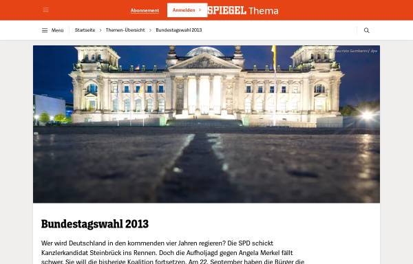 Spiegel Online: Bundestagswahl 2013