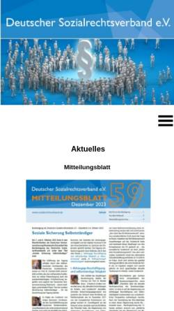 Vorschau der mobilen Webseite www.sozialrechtsverband.de, Deutscher Sozialrechtsverband e.V.