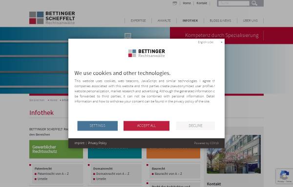 Vorschau von www.bettinger.de, Bettinger Infothek