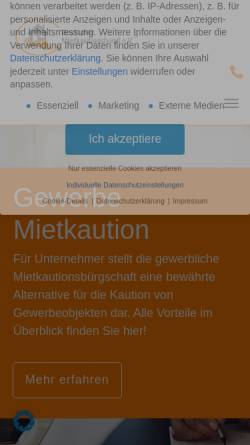 Vorschau der mobilen Webseite www.mietkautionsbund.de, Deutscher Mietkautionsbund e.V.
