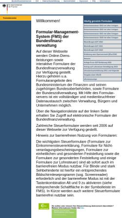 Vorschau der mobilen Webseite www.formulare-bfinv.de, Formulare des BFinV