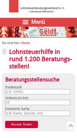 Vorschau der mobilen Webseite www.steuerverbund.de, Lohnsteuerberatungsverbund e. V.