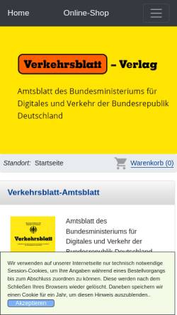 Vorschau der mobilen Webseite www.verkehrsblatt.de, Verkehrsblatt