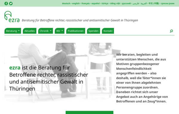 Vorschau von ezra.de, ezra - Mobile Beratung für Opfer rechter, rassistischer und antisemitischer Gewalt: ezra