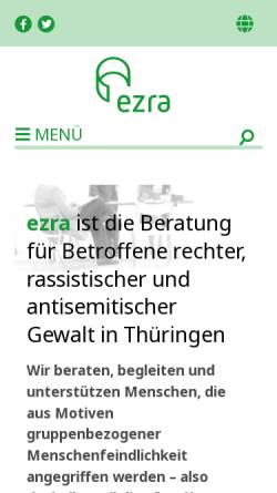 Vorschau der mobilen Webseite ezra.de, ezra - Mobile Beratung für Opfer rechter, rassistischer und antisemitischer Gewalt: ezra