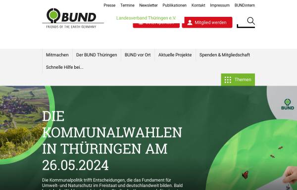 Vorschau von www.bund-thueringen.de, BUND e.V. Landesverband Thüringen