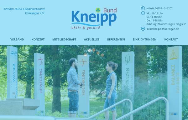 Vorschau von www.kneipp-thueringen.de, Kneipp-Bund Landesverband Thüringen e.V.