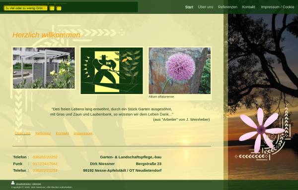 Vorschau von www.gartenpflege-service.de, Garten- und Landschaftsbau Dirk Niessner, Neudietendorf