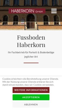 Vorschau der mobilen Webseite www.fussboden-haberkorn.de, Haberkorn GmbH, Neudietendorf