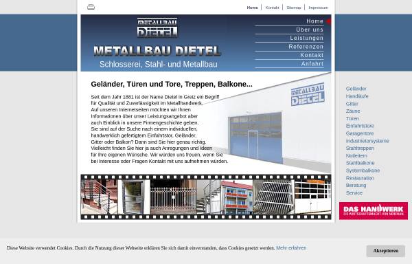 Vorschau von www.metallbau-dietel.de, Metallbau Dietel