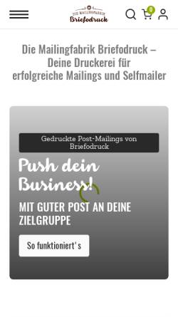 Vorschau der mobilen Webseite www.briefodruck.de, Briefodruck Fülle KG